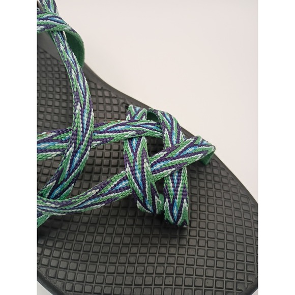 Chaco ZX/2 Cloud Sandals Adjustable‎ Straps Woven Design Women's Sz 7 Teal - Picture 10 of 10